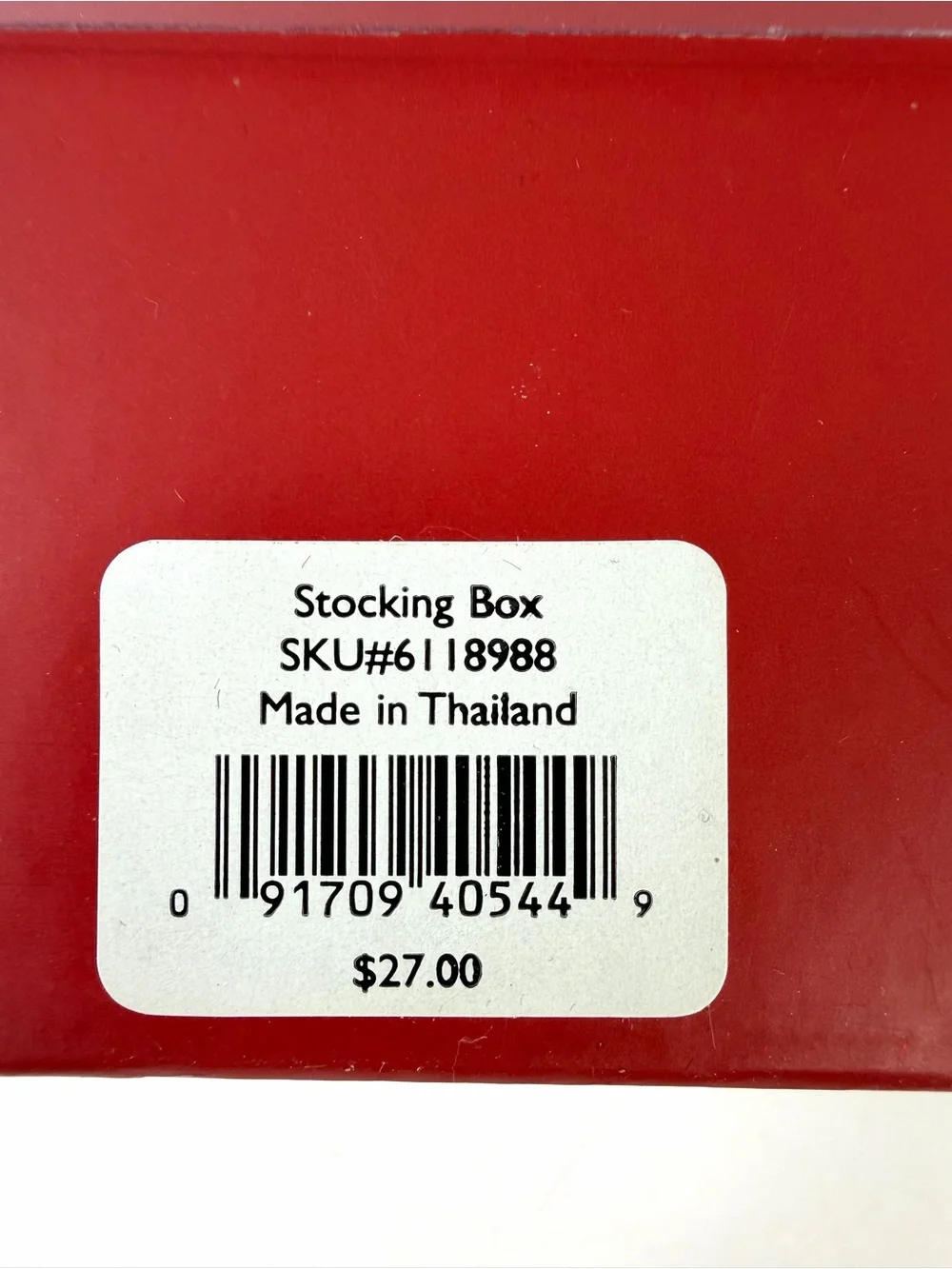 VTG Lenox Christmas Stocking Hinged Porcelain Trinket Box Ornament with/Box NOS